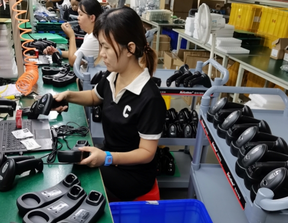 Barcode scanner production line