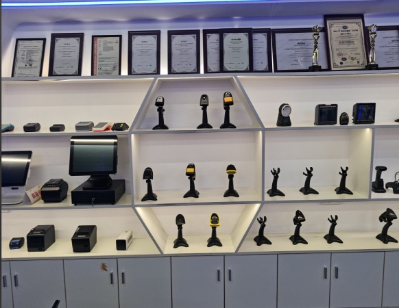 Barcode scanner showroom