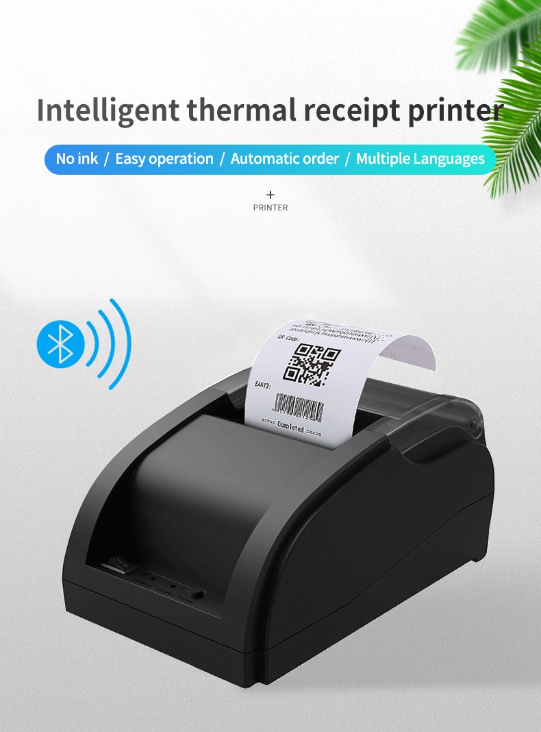 58mm Desktop Thermal Receipt Printer USB   Bluetooth ESC/POS