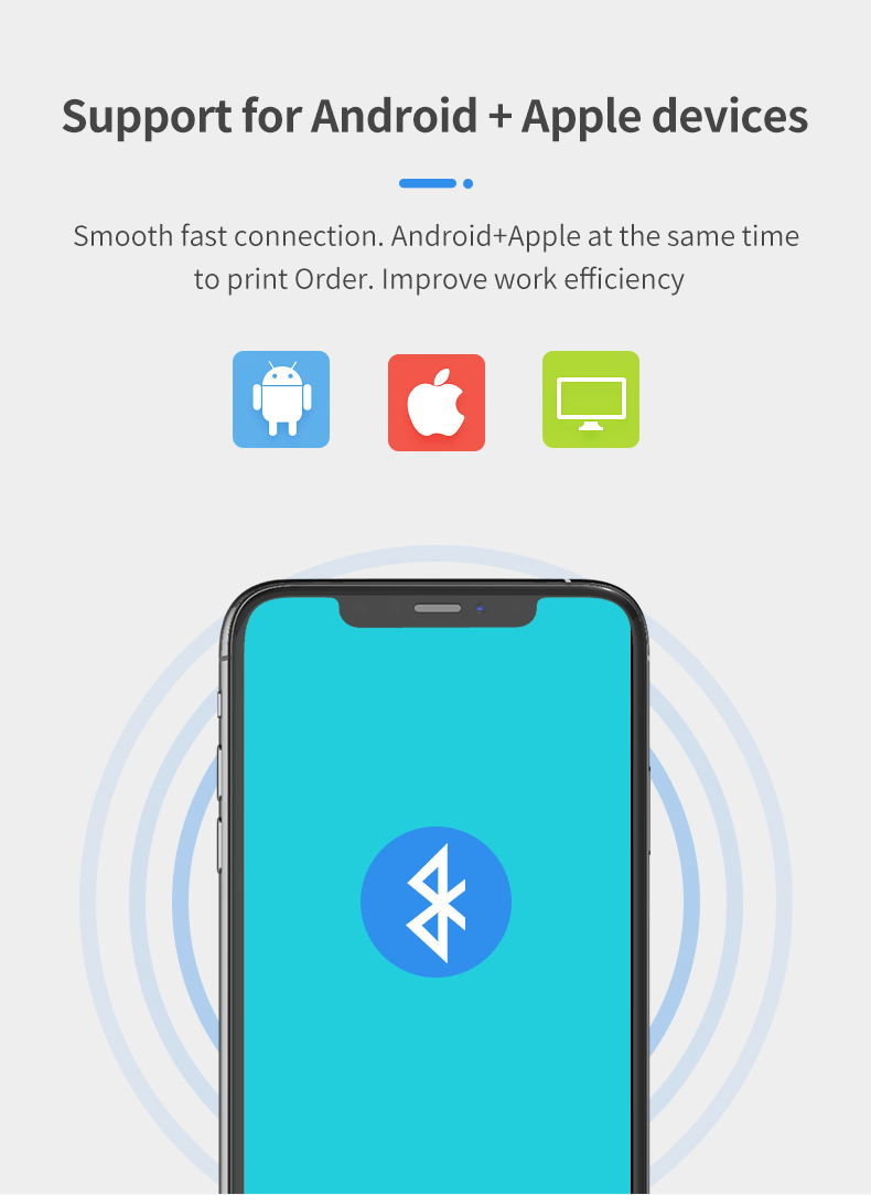 58mm Desktop Thermal Receipt Printer USB   Bluetooth ESC/POS