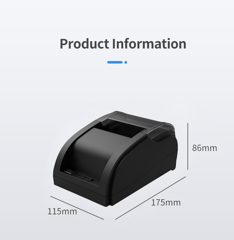 58mm Desktop Thermal Receipt Printer USB   Bluetooth ESC/POS