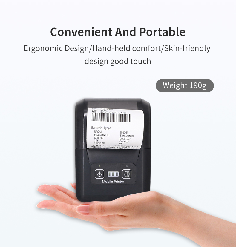 58mm  Portable Blue tooth thermal ticket printer