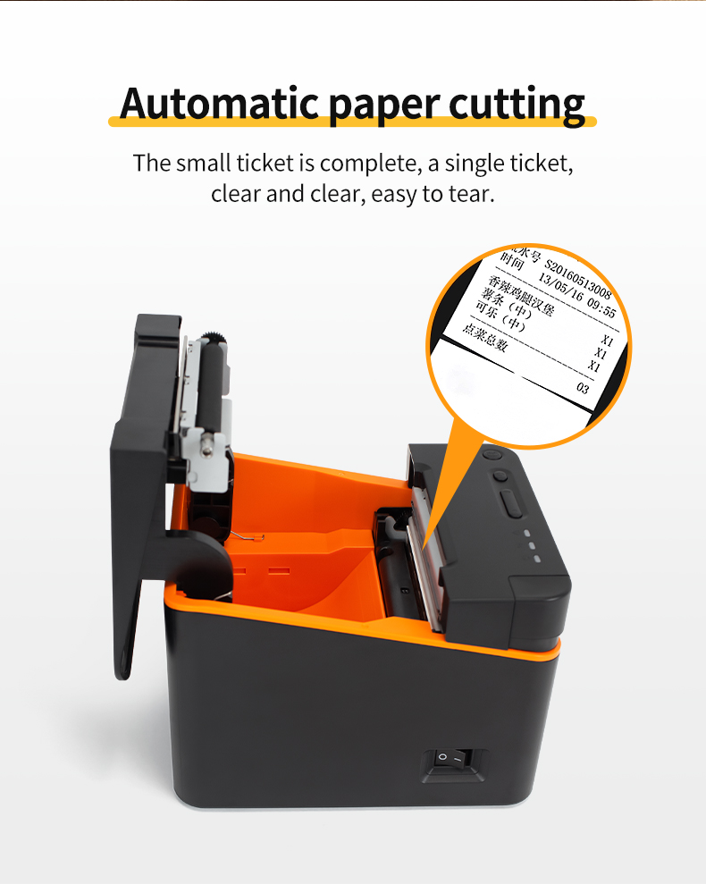 80mm Thermal Desktop Receipt Printer USB LAN ESC/POS