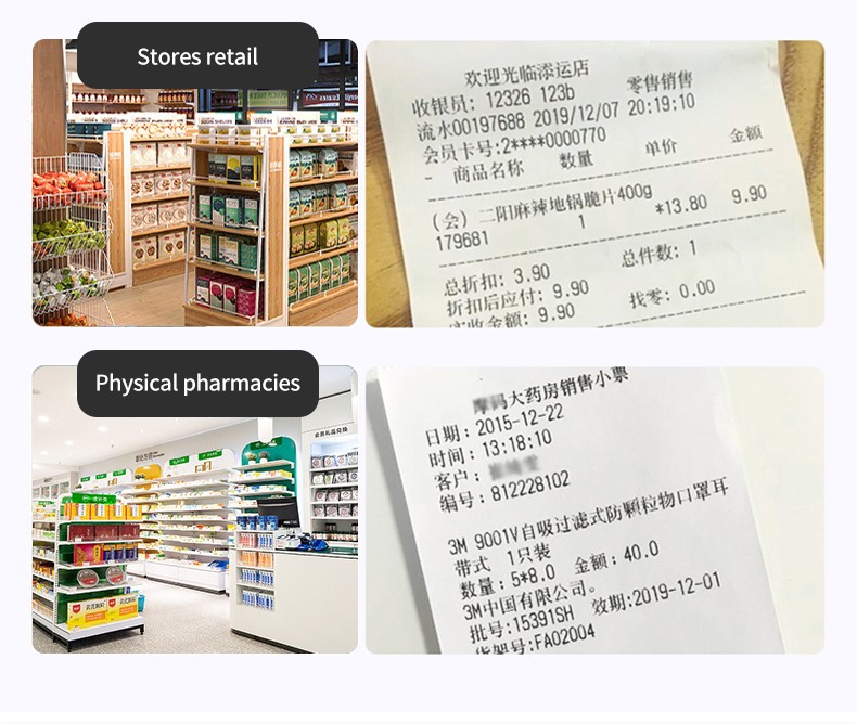 80mm thermal receipt ticket printer semi-automatic paper cutting