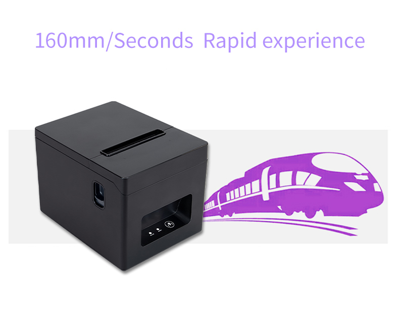 80mm thermal receipt ticket printer semi-automatic paper cutting