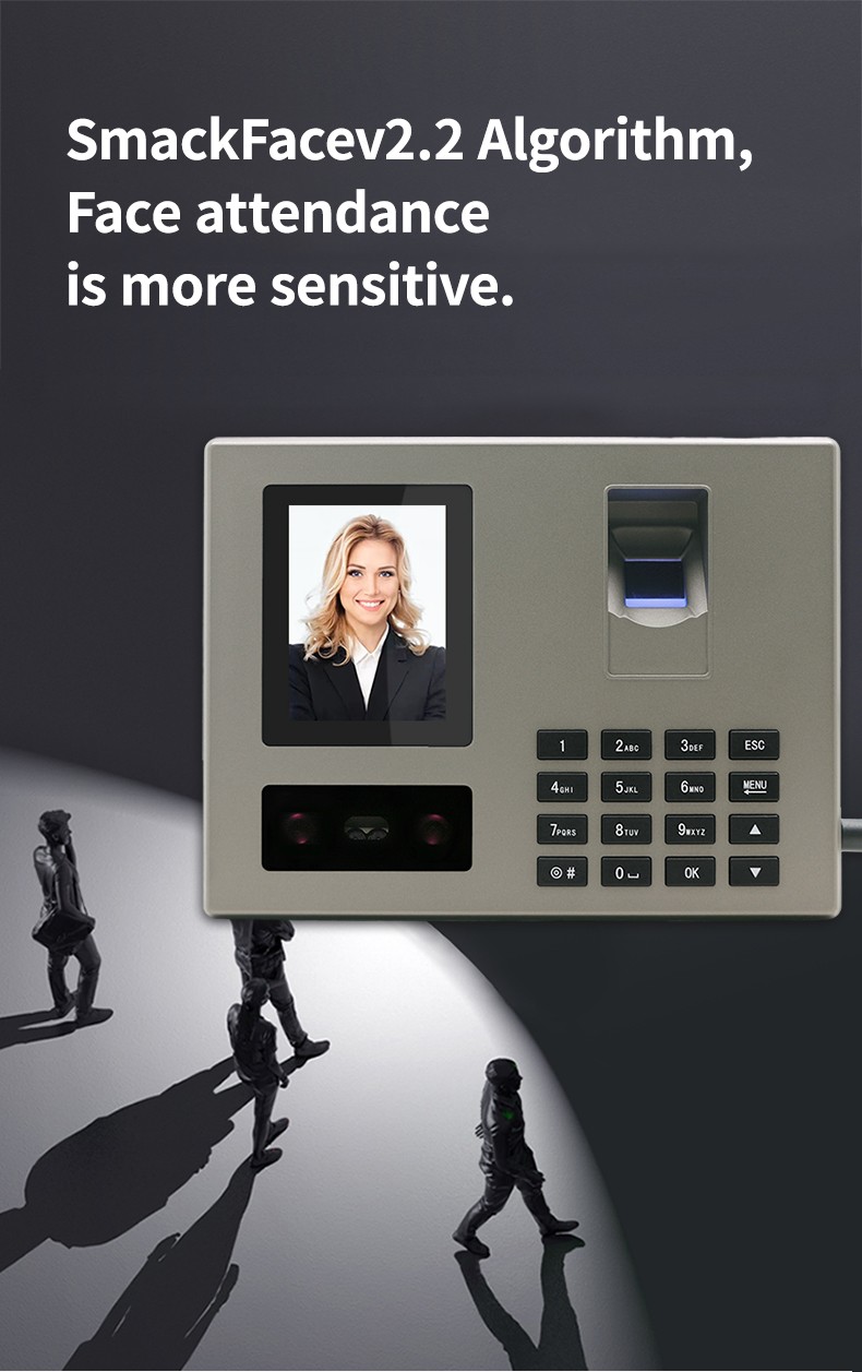 Staff Biometric Face Recognition Fingerprint Scanner Clock In And Out Employee Time Attendance Machine Time Recorder