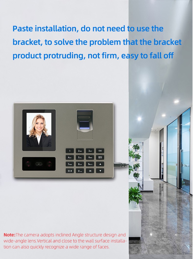 Staff Biometric Face Recognition Fingerprint Scanner Clock In And Out Employee Time Attendance Machine Time Recorder