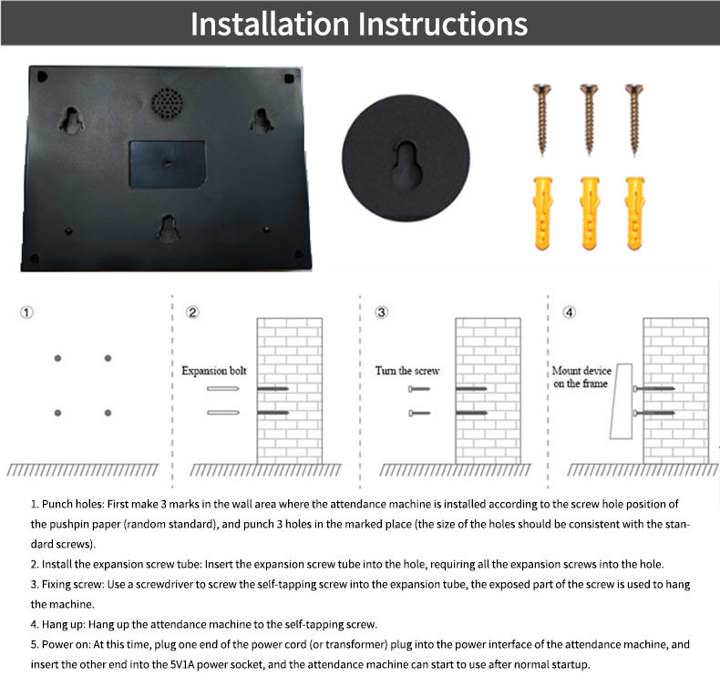 Staff Biometric Face Recognition Fingerprint Scanner Clock In And Out Employee Time Attendance Machine Time Recorder