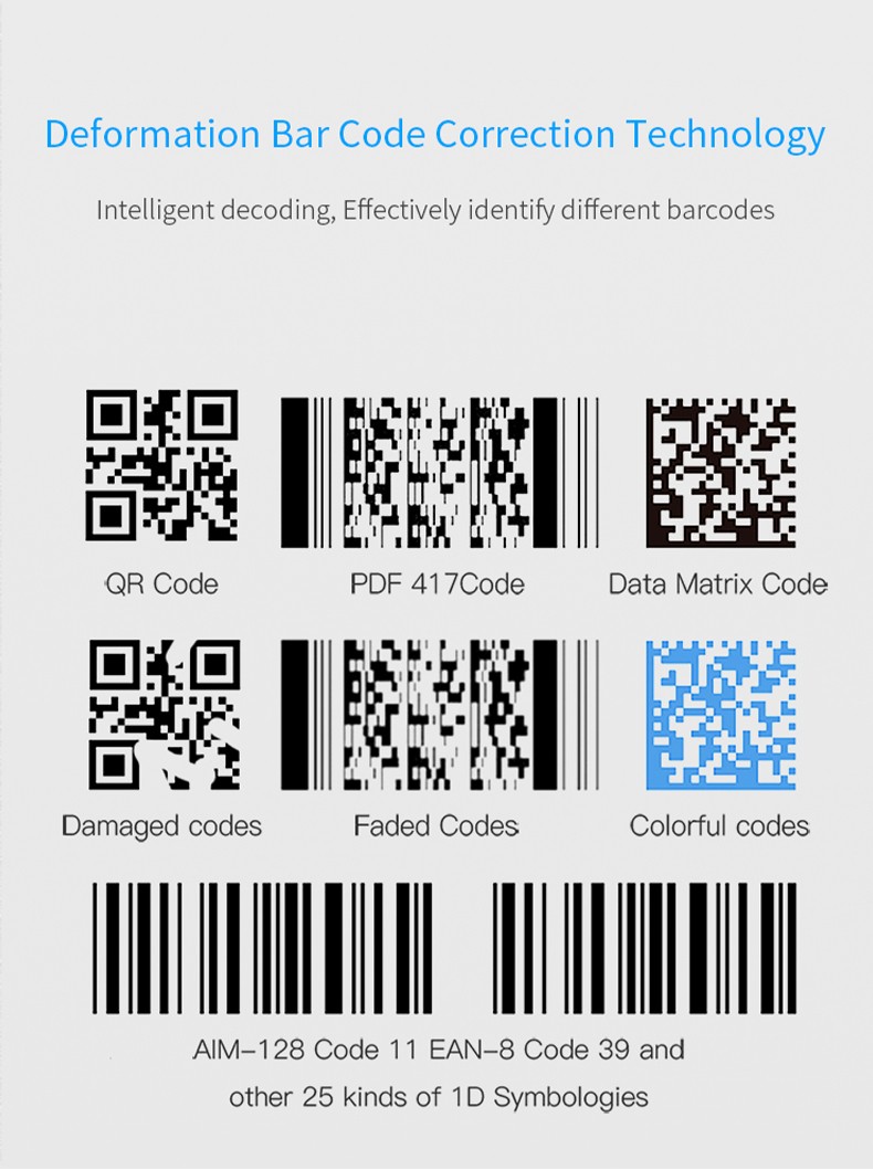 HS23 Wireless 1D 2D barcode scanner with bluetooth
