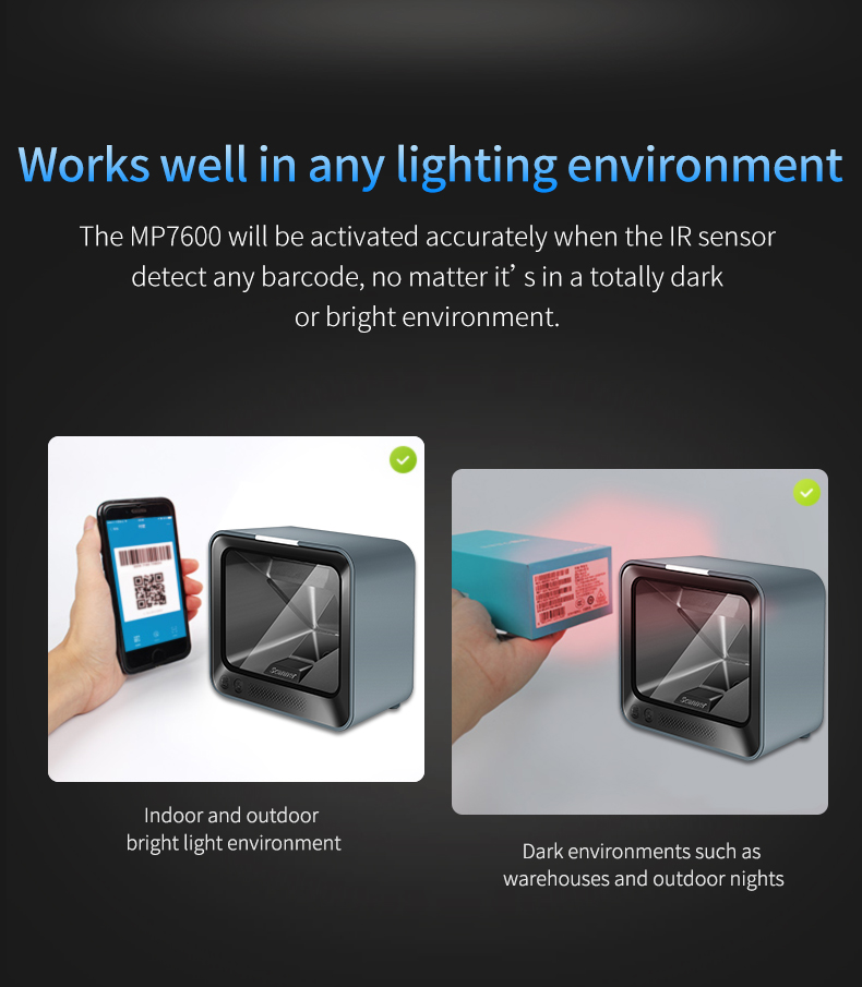 MP7600 2D WIRED FLATBED BARCODE SCANNER