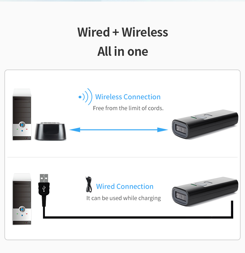 P2300 2D WIRELESS 2.4G BARCODE SCANNER BLUETOOTH