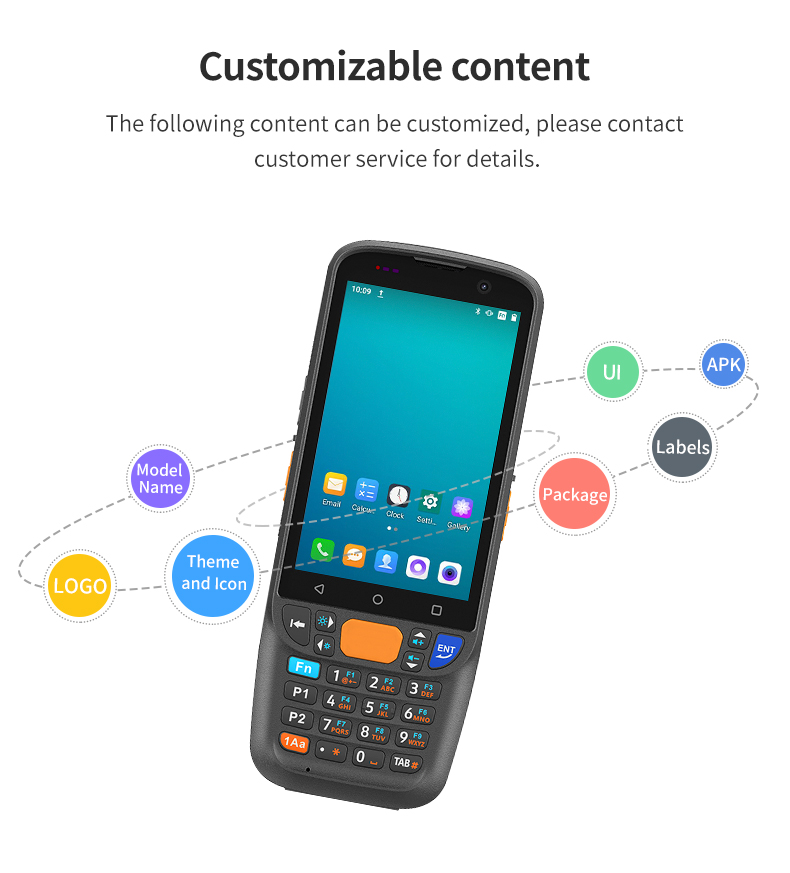 Android 11 Rugged PDAs with 4 Inch Screen 13MP Camera 5000mAh Charging Base QR Code Barcode Scanner 4 64GB for Mobile Computing