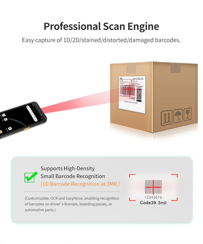 Android 4G Mobile PDA 1D/2D Barcode Scanner Pda Data Collector 5.99 Inch Industrial Handheld Android Pda