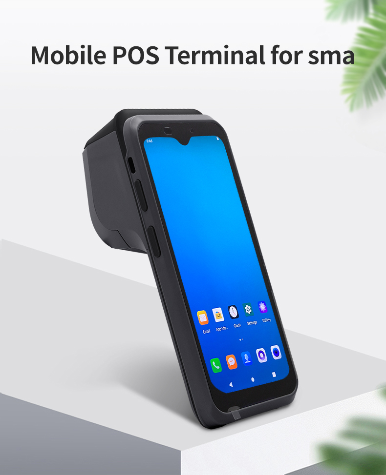 Android 10 Handheld Smart POS Terminal With NFC Card Reader 1D 2D Barcode Scanner